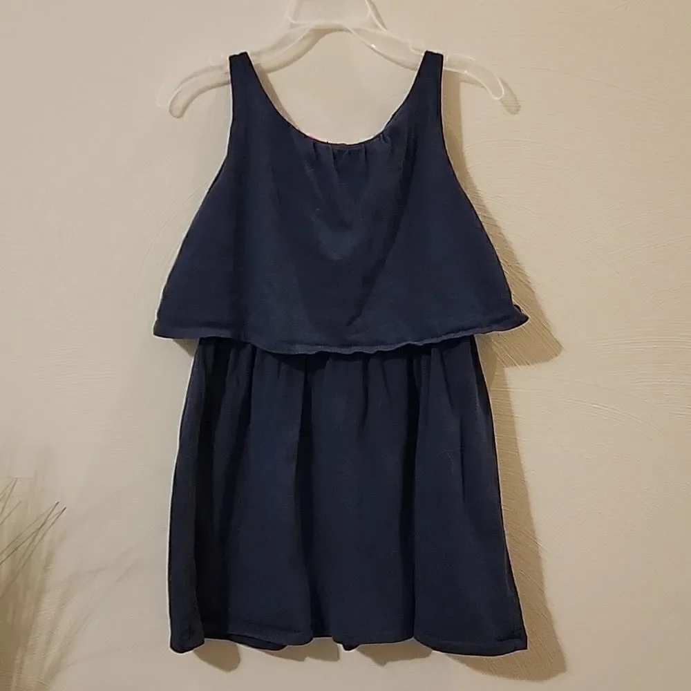 OSHKOSH B'GOSH OKBG NAVY BLUE SLEEVELESS DRESS, SIZE 7
